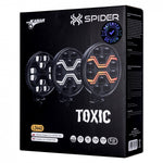 KAMAR X-SPIDER TOXIC L3440 LED tālās gaismas lukturis ar balto pozīcijas un oranžo brīdinājuma gaismu, 80/3/14W, 12/24V, 10+42LED, IP6K9K/IP6K8, 2,5m kabelis, ECE R10/R65/R148/R149, 2 gadu garantija