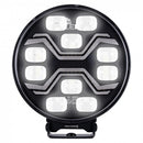 KAMAR X-SPIDER TOXIC L3440 LED tālās gaismas lukturis ar balto pozīcijas un oranžo brīdinājuma gaismu, 80/3/14W, 12/24V, 10+42LED, IP6K9K/IP6K8, 2,5m kabelis, ECE R10/R65/R148/R149, 2 gadu garantija