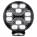 KAMAR X-SPIDER TOXIC L3440 LED tālās gaismas lukturis ar balto pozīcijas un oranžo brīdinājuma gaismu, 80/3/14W, 12/24V, 10+42LED, IP6K9K/IP6K8, 2,5m kabelis, ECE R10/R65/R148/R149, 2 gadu garantija