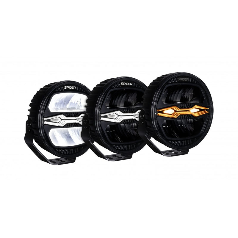 KAMAR X-SPIDER NINJA ROUND LED tālās gaismas lampa L3442 100 W 12/24 V IP69K ar strobo un pozīcijas gaismu