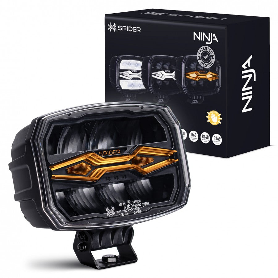 KAMAR X-SPIDER NINJA OVAL LED фара дальнего света L3443 80 Вт 12/24 В IP69K со стробоскопом и габаритным огнем