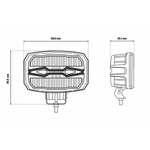 KAMAR X-SPIDER NINJA OVAL LED High-Beam Headlight L3443 80 W 12/24 V IP69K with Strobe and Parking Light