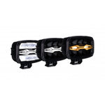 KAMAR X-SPIDER NINJA OVAL LED High-Beam Headlight L3443 80 W 12/24 V IP69K with Strobe and Parking Light