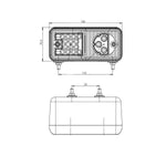 KAMAR LED pagrieziena rādītāja lukturis C-360 W07DP 12–24V