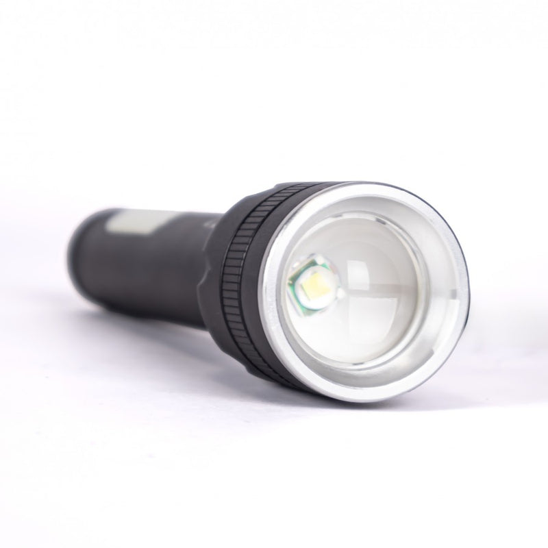 KAMAR Taktiskais LED lukturis LAT-KMR9 ar USB uzlādi un akumulatoriem 2 x 1200 mAh