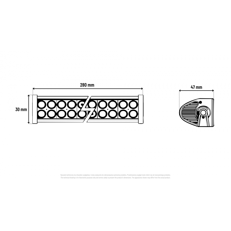 KAMAR LED darba gaismas panelis LB0075 36 W 1600 lm 12/24 V SPOT ar 24 LED un ECE R10