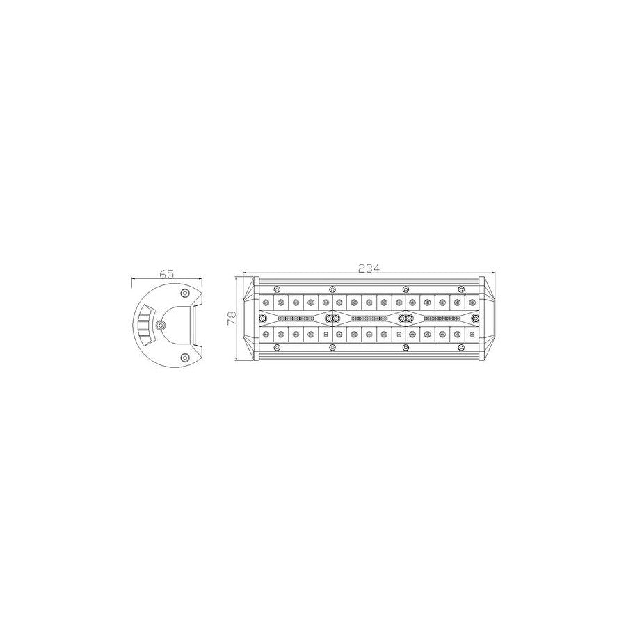 Kamar LB0088 LED darba gaismas panelis, 60 LED, 39 W, 3900 lm, 12/24 V