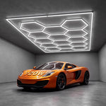 VEVOR sešstūru LED garāžas gaismeklis 720W, 86400lm, 6500K, 14 sekcijas