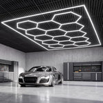 VEVOR sešstūru LED garāžas gaismeklis 720W, 86400lm, 6500K, 14 sekcijas