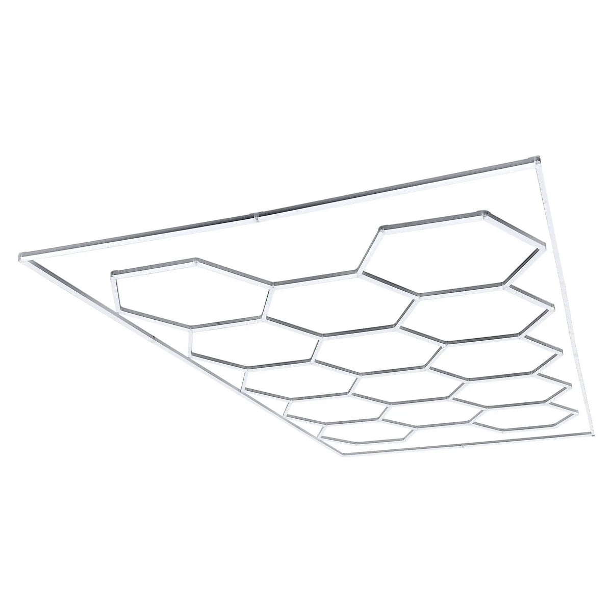VEVOR sešstūru LED garāžas gaismeklis 720W, 86400lm, 6500K, 14 sekcijas