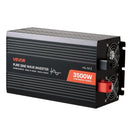 VEVOR 3500 W tīra sinusviļņa invertors 12 V DC uz 230 V AC ar LCD displeju, tālvadības pulti, USB, 2 AC un Type-C pieslēgvietām, piemērots kemperiem, kravas auto un kempingam