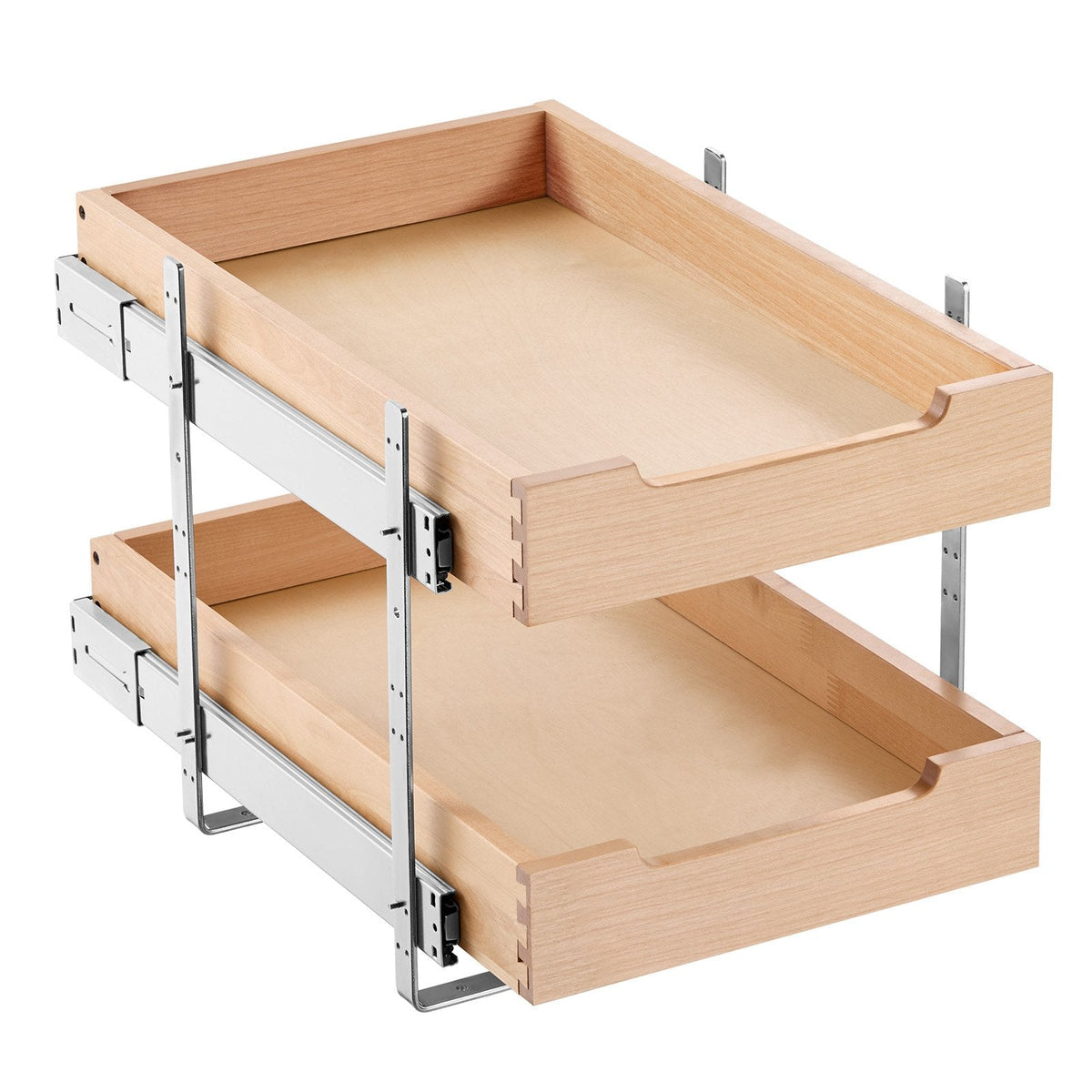 VEVOR 2 līmeņu izvelkamais skapja organizators, ar mīkstu aizvēršanu, izvelkams koka atvilktne 35,5 cm x 53,3 cm