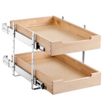 VEVOR 2 līmeņu izvelkamais skapja organizators, ar mīkstu aizvēršanu, izvelkams koka atvilktne 35,5 cm x 53,3 cm