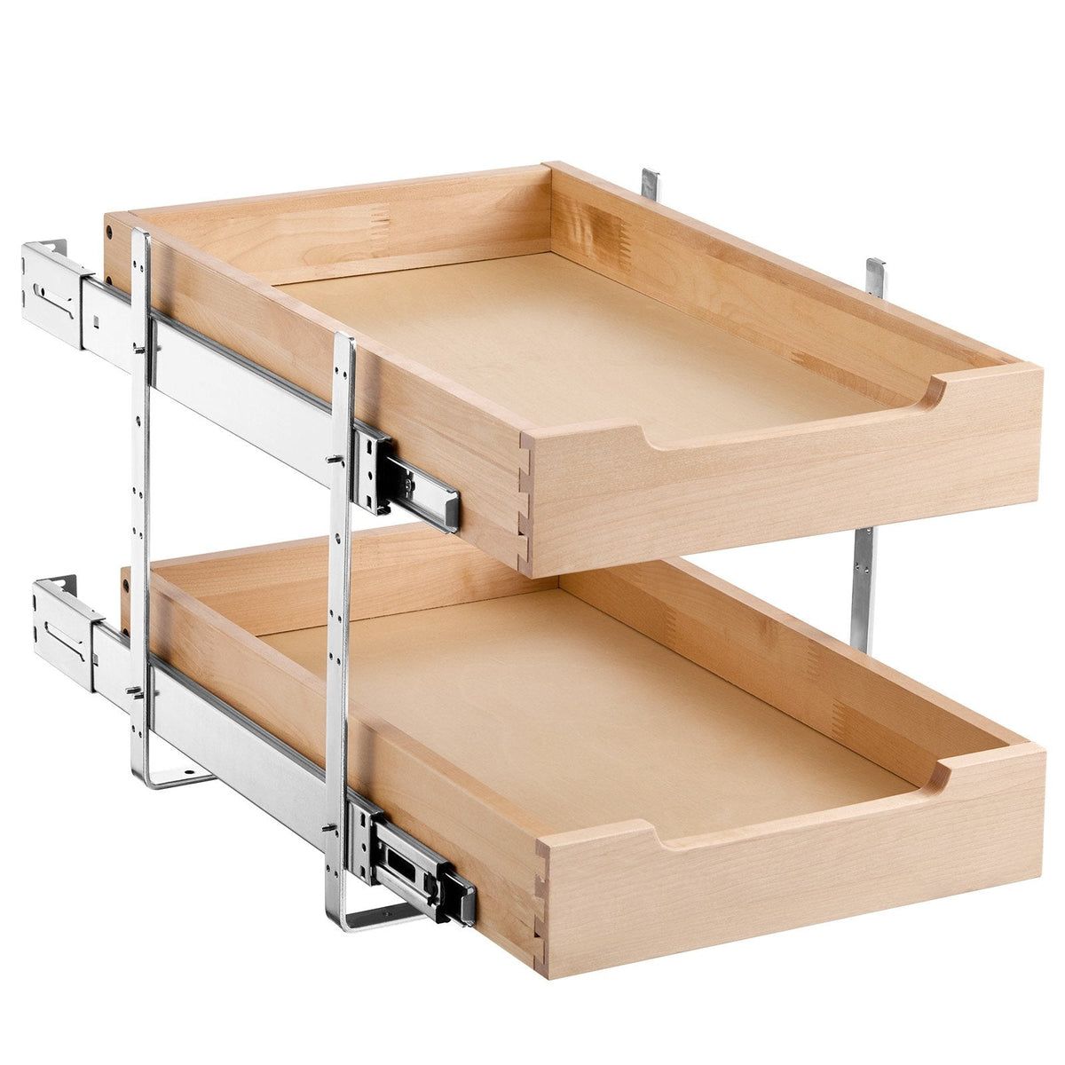 VEVOR 2 līmeņu izvelkamais skapja organizators, ar mīkstu aizvēršanu, izvelkams koka atvilktne 35,5 cm x 53,3 cm