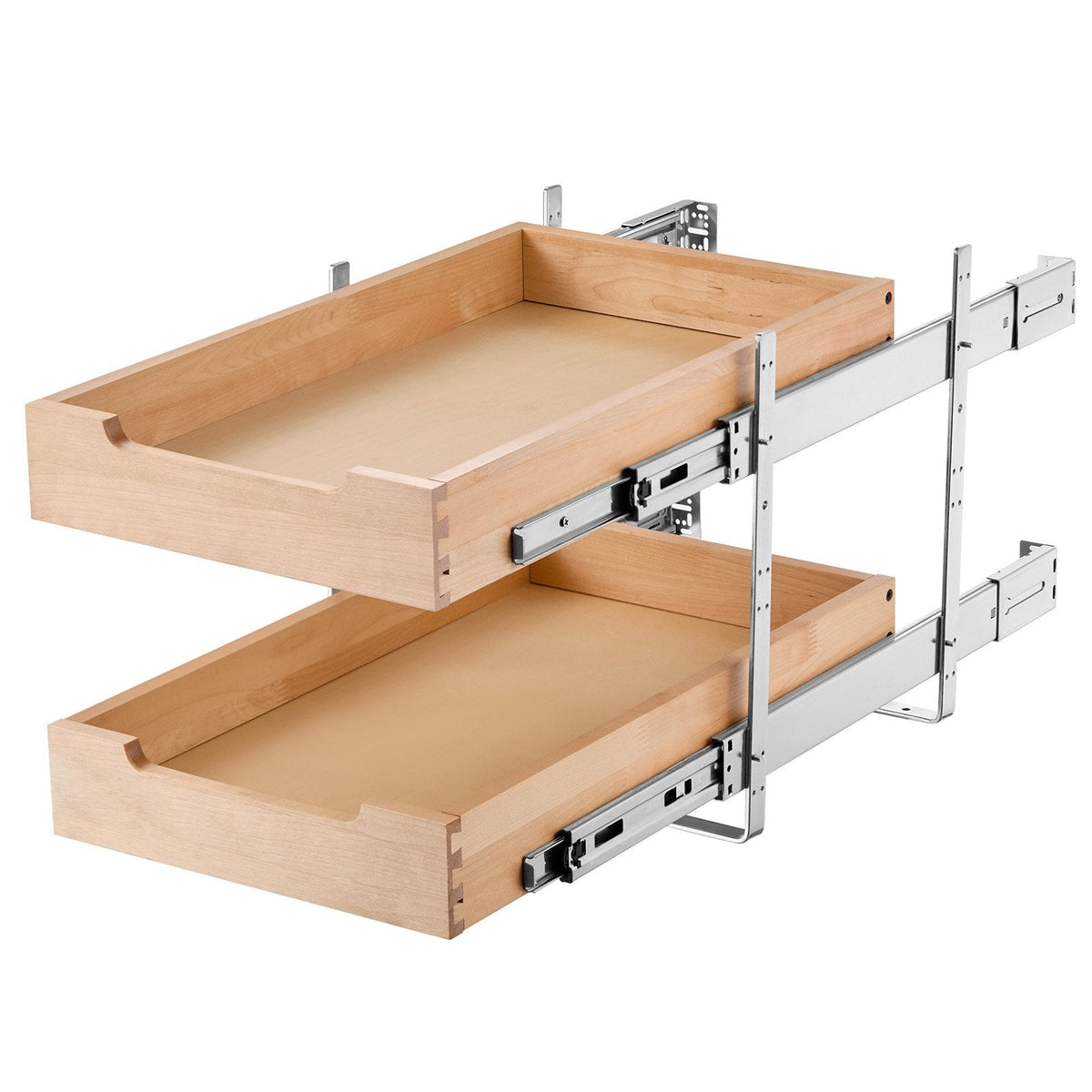 VEVOR 2 līmeņu izvelkamais skapja organizators, ar mīkstu aizvēršanu, izvelkams koka atvilktne 35,5 cm x 53,3 cm