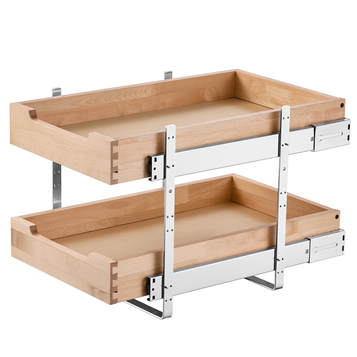 VEVOR 2 līmeņu izvelkamais skapja organizators, ar mīkstu aizvēršanu, izvelkams koka atvilktne 35,5 cm x 53,3 cm