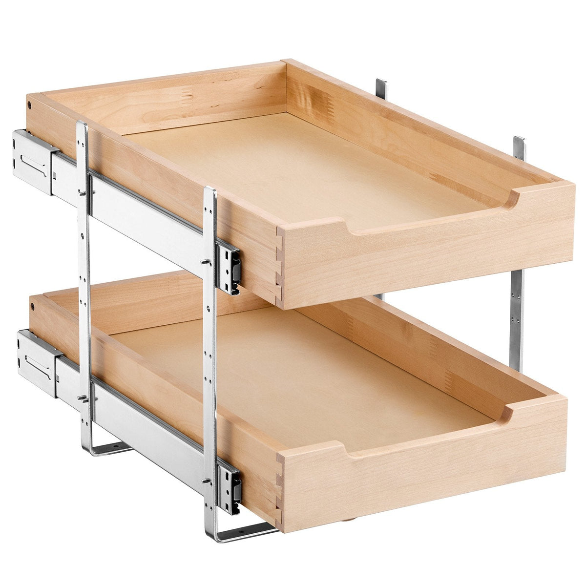 VEVOR 2 līmeņu izvelkamais skapja organizators, ar mīkstu aizvēršanu, izvelkams koka atvilktne 35,5 cm x 53,3 cm