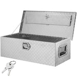 VEVOR smagā tipa alumīnija instrumentu kaste – 30 × 13 × 9,6 cm, sudraba krāsā, ar rokturi, atslēgu slēdzeni, piemērota kravas automašīnām, piekabēm un kemperiem