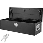 VEVOR smagā tipa alumīnija instrumentu kaste – 39 × 13 × 10", melna, ar dimanta raksta virsmu, sānu rokturiem un slēdzamām atslēgām