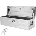 Smagās klases alumīnija instrumentu kaste 990×330×255 mm, sudraba krāsā, ar rokturi un slēdzeni, piemērota kravas automašīnām, treileriem un kemperiem
