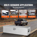 Smagās klases alumīnija instrumentu kaste 990×330×255 mm, sudraba krāsā, ar rokturi un slēdzeni, piemērota kravas automašīnām, treileriem un kemperiem