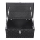 VEVOR smagās slodzes alumīnija kravas automašīnas instrumentu kaste, 508×304,8×241,3 mm rievota uzglabāšanas kaste ar sānu rokturi un slēdzeni ar atslēgām, melna, piemērota piekabēm, pikapiem un kemperiem