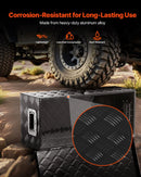 VEVOR smagās slodzes alumīnija kravas automašīnas instrumentu kaste, 762×330,2×243,84 mm rievota uzglabāšanas kaste ar sānu rokturi un slēdzeni ar atslēgām, melna, piemērota piekabēm, pikapiem un kemperiem