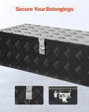 VEVOR smagās slodzes alumīnija kravas automašīnas instrumentu kaste, 762×330,2×243,84 mm rievota uzglabāšanas kaste ar sānu rokturi un slēdzeni ar atslēgām, melna, piemērota piekabēm, pikapiem un kemperiem