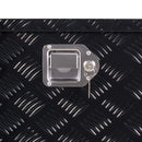 VEVOR smagās slodzes alumīnija kravas automašīnas instrumentu kaste, 1219,2×495,3×444,5 mm rievota uzglabāšanas kaste ar sānu rokturi un slēdzeni ar atslēgām, melna, piemērota piekabēm un pikapiem