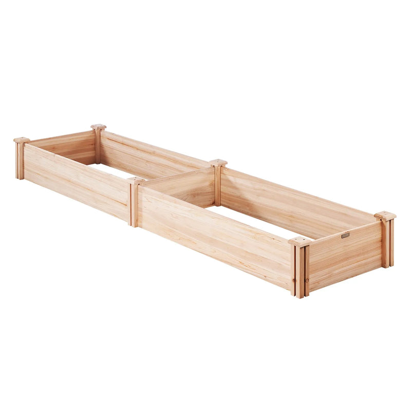 VEVOR paaugstināta dārza dobe 240,8 × 61 × 24,4 cm, koka stādīšanas kaste ar atvērtu pamatni ziedu, dārzeņu un garšaugu audzēšanai dārzā, pagalmā, terasē vai balkonā, burvuda krāsa