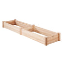 VEVOR paaugstināta dārza dobe 240,8 × 61 × 24,4 cm, koka stādīšanas kaste ar atvērtu pamatni ziedu, dārzeņu un garšaugu audzēšanai dārzā, pagalmā, terasē vai balkonā, burvuda krāsa