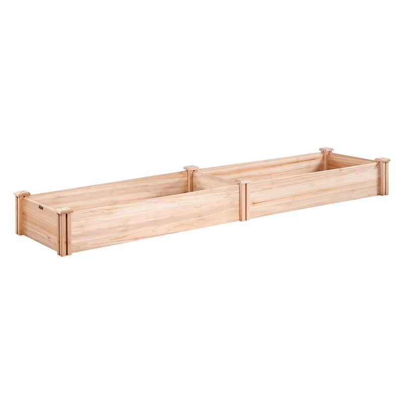 VEVOR paaugstināta dārza dobe 240,8 × 61 × 24,4 cm, koka stādīšanas kaste ar atvērtu pamatni ziedu, dārzeņu un garšaugu audzēšanai dārzā, pagalmā, terasē vai balkonā, burvuda krāsa