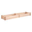 VEVOR paaugstināta dārza dobe 240,8 × 61 × 24,4 cm, koka stādīšanas kaste ar atvērtu pamatni ziedu, dārzeņu un garšaugu audzēšanai dārzā, pagalmā, terasē vai balkonā, burvuda krāsa