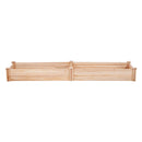 VEVOR paaugstināta dārza dobe 240,8 × 61 × 24,4 cm, koka stādīšanas kaste ar atvērtu pamatni ziedu, dārzeņu un garšaugu audzēšanai dārzā, pagalmā, terasē vai balkonā, burvuda krāsa