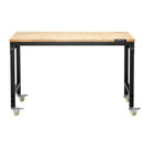 VEVOR 1220 mm töölaud ratastel, reguleeritava kõrgusega, koos toitejuhtme ja tööriistaplaadiga