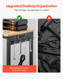 VEVOR 1220 mm töölaud ratastel, reguleeritava kõrgusega, koos toitejuhtme ja tööriistaplaadiga