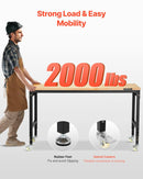 VEVOR 1500 mm darba galds uz riteņiem, regulējams augstums, ar elektroizvadi un instrumentu dēli