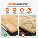 VEVOR 122 x 61 x 94 cm work table on castors, wooden top with drawer and organiser, load capacity up to 680 kg