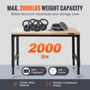 Рабочий стол VEVOR с регулируемой высотой 122 см x 61 см с розеткой