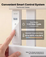 VEVOR elektriskais sienas dvieļu sildītājs un žāvētājs, 12 stieņi, alumīnija sakausējums, skārienvadība, 0–55 °C, taimeris 1–24 h, IPX4