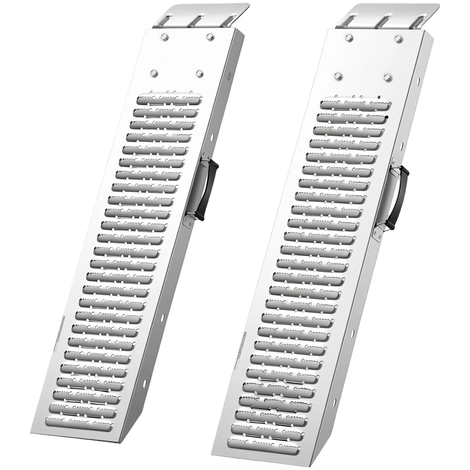 VEVOR piekabes uzbrauktuves, 2 gab., 985 × 225 mm, tērauda uzbraukšanas rampas ar neslīdošu virsmu, kravnesība 544 kg, motocikliem, zāles pļāvējiem, traktoriem un ratiem