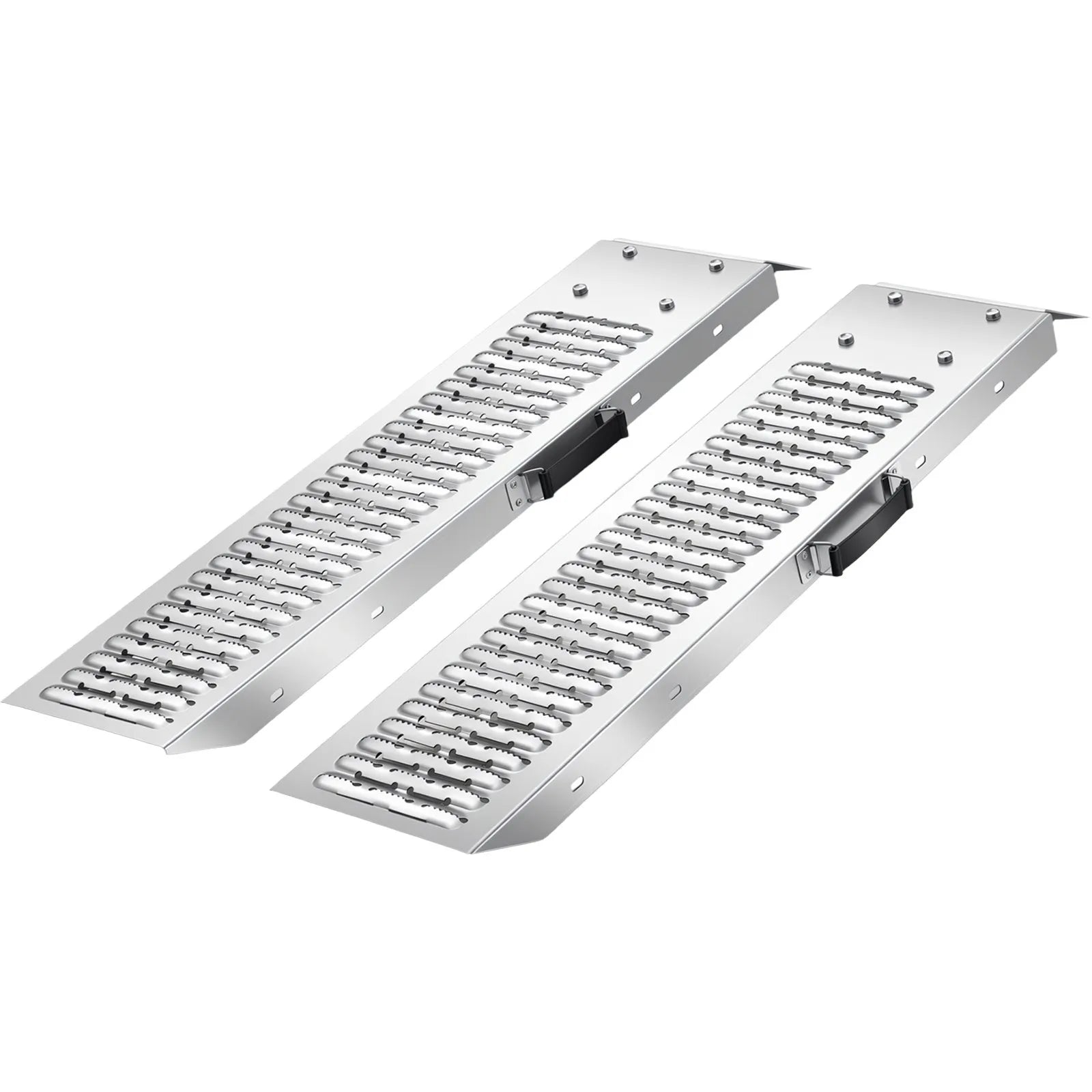 VEVOR piekabes uzbrauktuves, 2 gab., 985 × 225 mm, tērauda uzbraukšanas rampas ar neslīdošu virsmu, kravnesība 544 kg, motocikliem, zāles pļāvējiem, traktoriem un ratiem