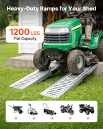 VEVOR piekabes uzbrauktuves, 2 gab., 985 × 225 mm, tērauda uzbraukšanas rampas ar neslīdošu virsmu, kravnesība 544 kg, motocikliem, zāles pļāvējiem, traktoriem un ratiem