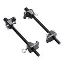 VEVOR spirālatsperu kompresoru komplekts (2 gab.), smagās slodzes atsperu kompresors ar 256 mm darba diapazonu, saderīgs ar 22 mm sešstūra uzgaļu ligzdām, piemērots vieglajām automašīnām, kravas auto un motocikliem, melnā krāsā