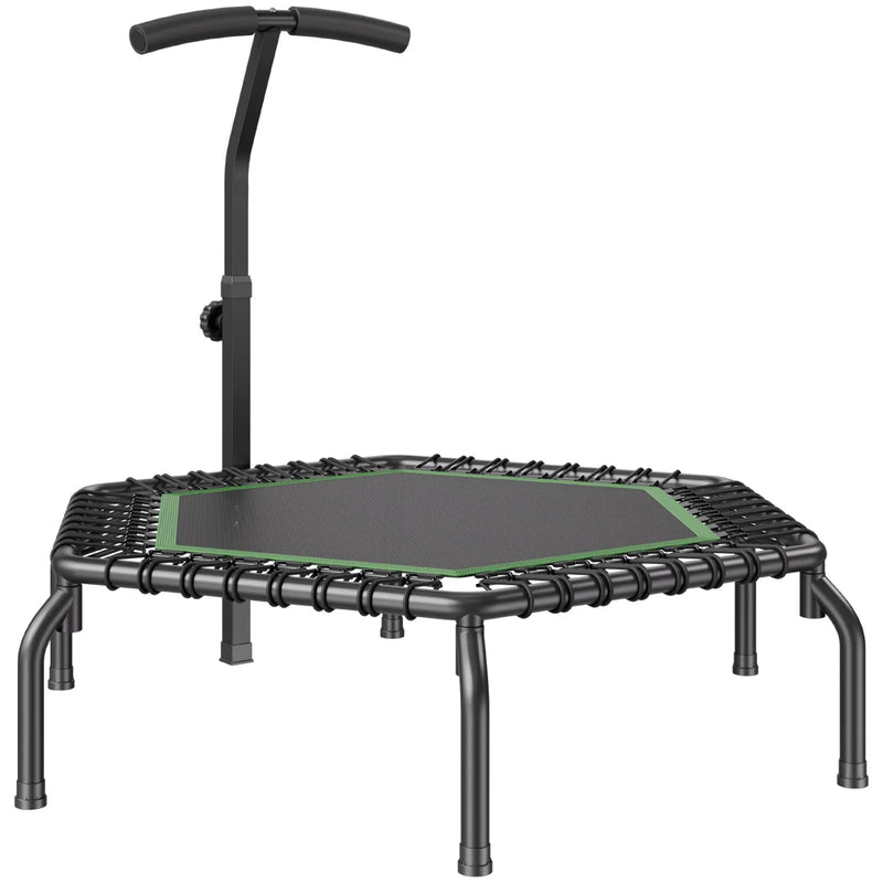 Mini fitnesa batuts 138 cm pieaugušajiem ar rokturi, iekštelpu treniņiem