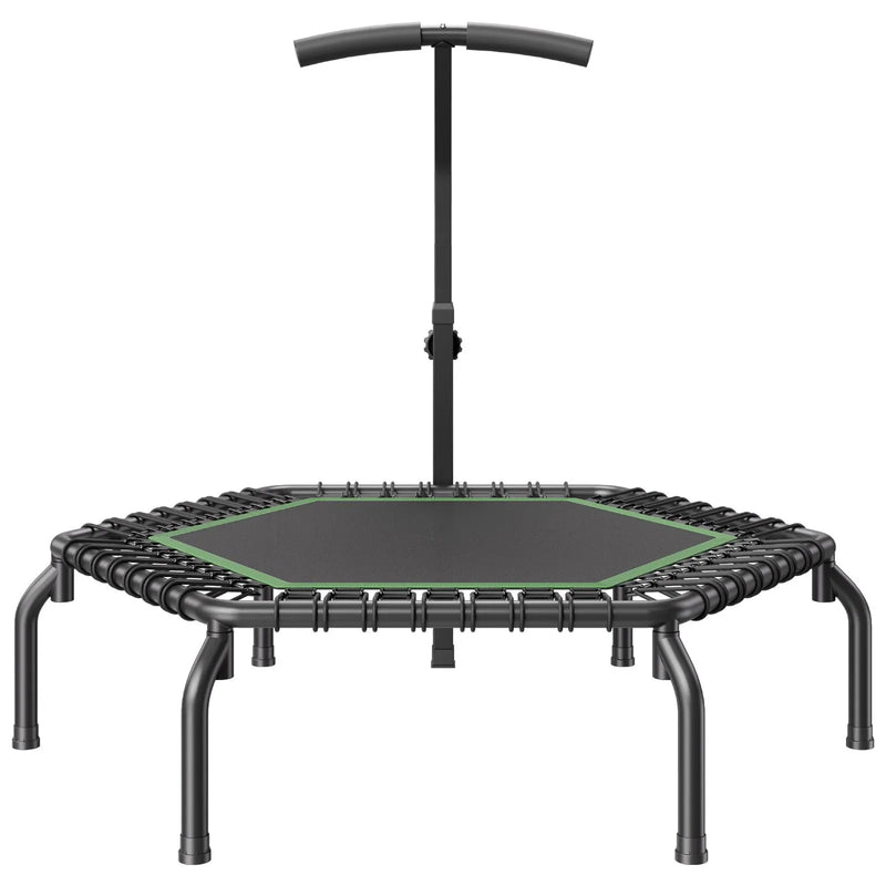 Mini fitnesa batuts 138 cm pieaugušajiem ar rokturi, iekštelpu treniņiem