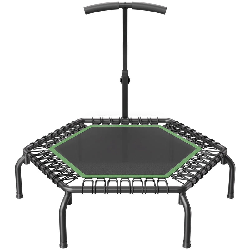 Mini fitnesa batuts 138 cm pieaugušajiem ar rokturi, iekštelpu treniņiem