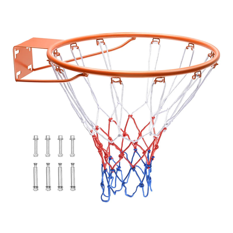 VEVOR basketbola stīpa, pie sienas vai durvīm montējams basketbola grozs, izturīga Q235 tērauda elastīgā stīpa ar tīklu, standarta 45,7 cm iekštelpu un āra piekaramais basketbola grozs bērniem un pieaugušajiem