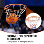 VEVOR basketbola stīpa, pie sienas vai durvīm montējams basketbola grozs, izturīga Q235 tērauda elastīgā stīpa ar tīklu, standarta 45,7 cm iekštelpu un āra piekaramais basketbola grozs bērniem un pieaugušajiem