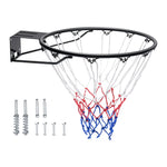 VEVOR basketbola groza stīpa sienas vai durvju montāžai, pastiprināta Q235 tērauda konstrukcija ar dubulto atsperi un tīklu, Ø457 mm standarta grozs lietošanai telpās un ārā, piemērots bērniem un pieaugušajiem